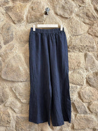 Lace Detail Linen Trousers