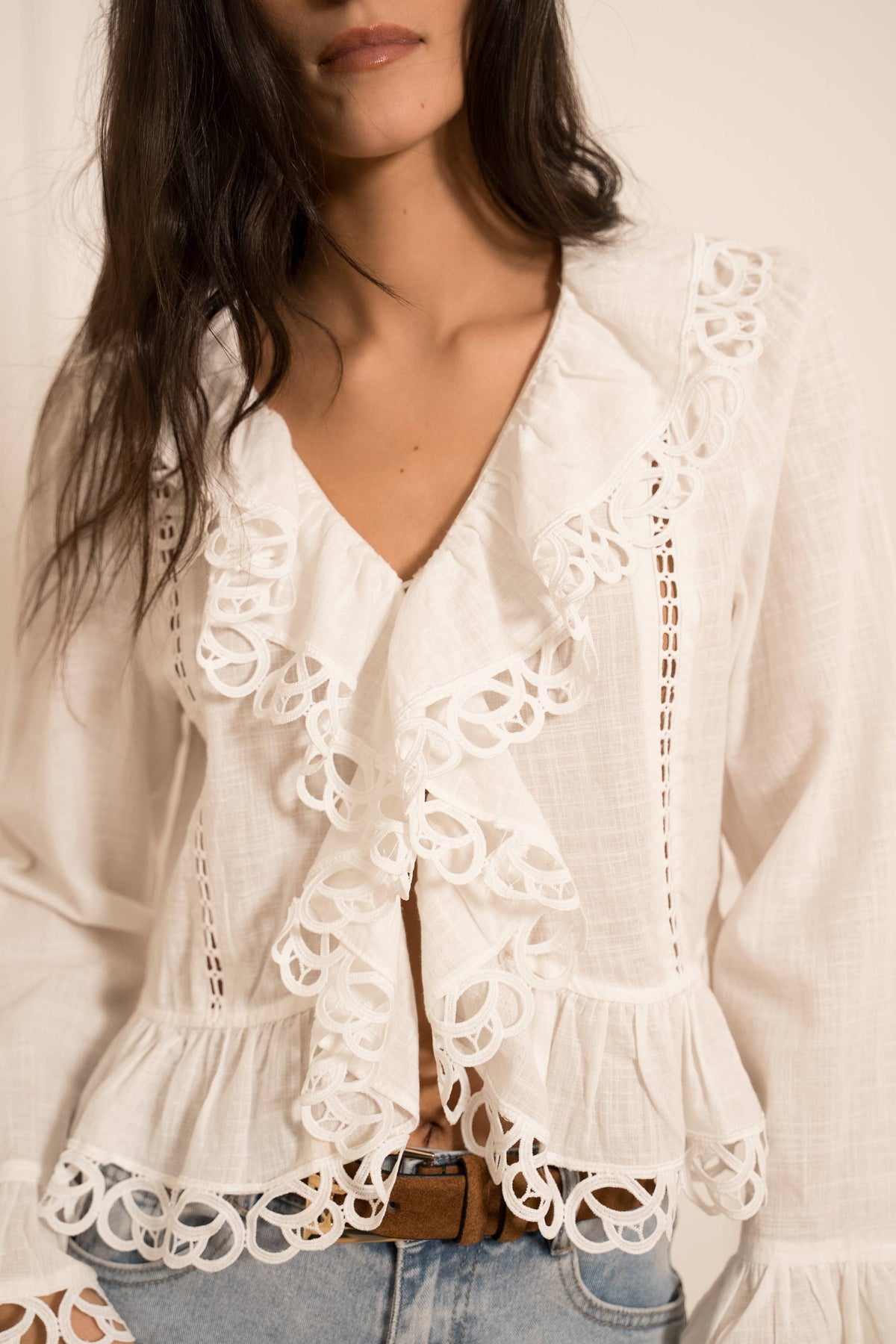 Charlie Cotton Ruffle Blouse