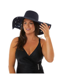 Cut Out Detail Sun Hat | Navy