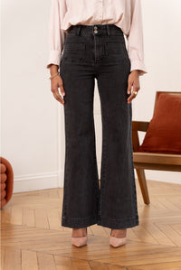 Elena Flare Charcoal Wash Jeans