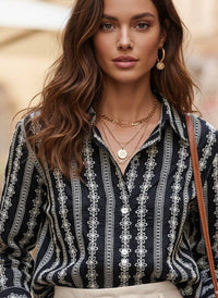Alice English Lace Shirt and Shorts | Black