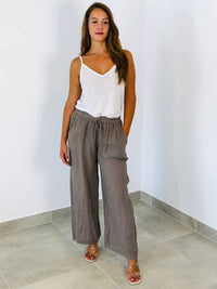 Linen Trousers with Elasticated Waist