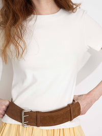 C BY CUBIC Crew Neck Short-Sleeve T-Shirt | White