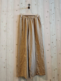 Lace Detail Linen Trousers