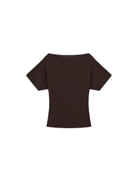 CUBIC Lyocell Blend Off-Shoulder Fitted Top