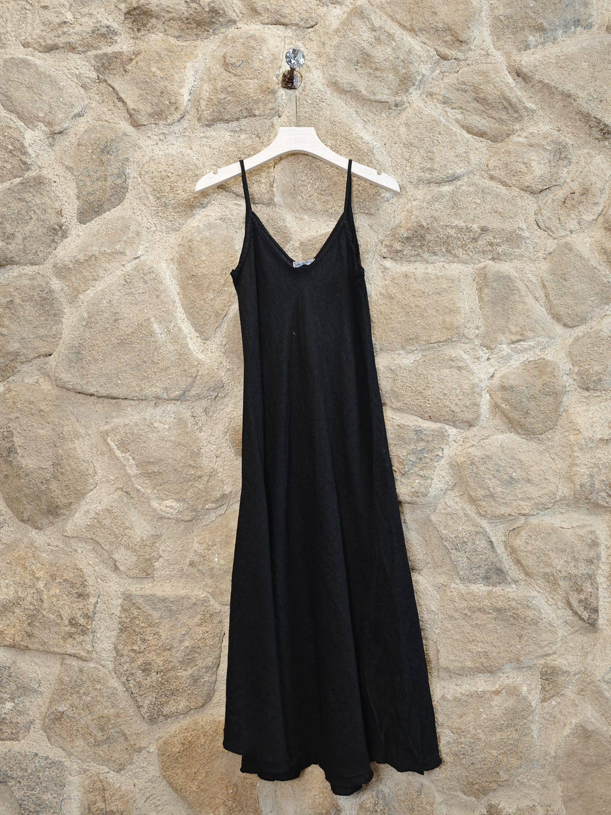 Linen Bias Cut Strappy Dress
