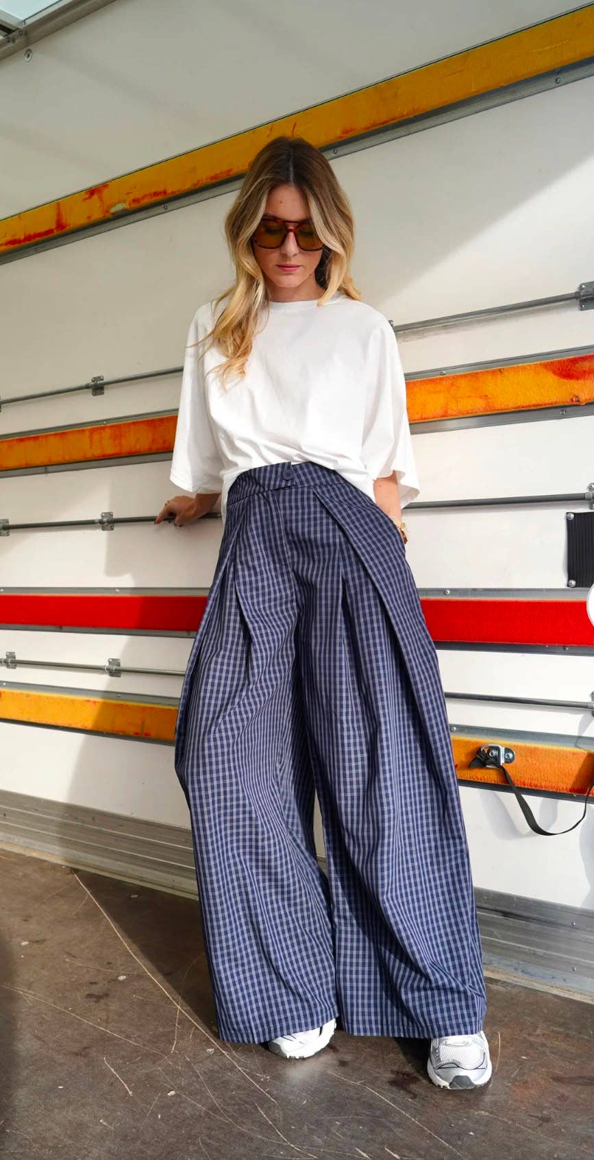 Chester trousers - navy check