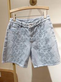 Lilla Embroidered Denim Shorts | Light Blue