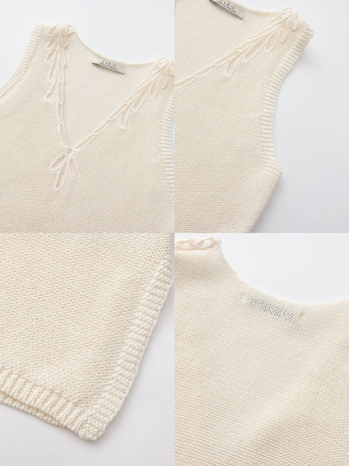 CUBIC Paperfeel V-Neck Tank Top