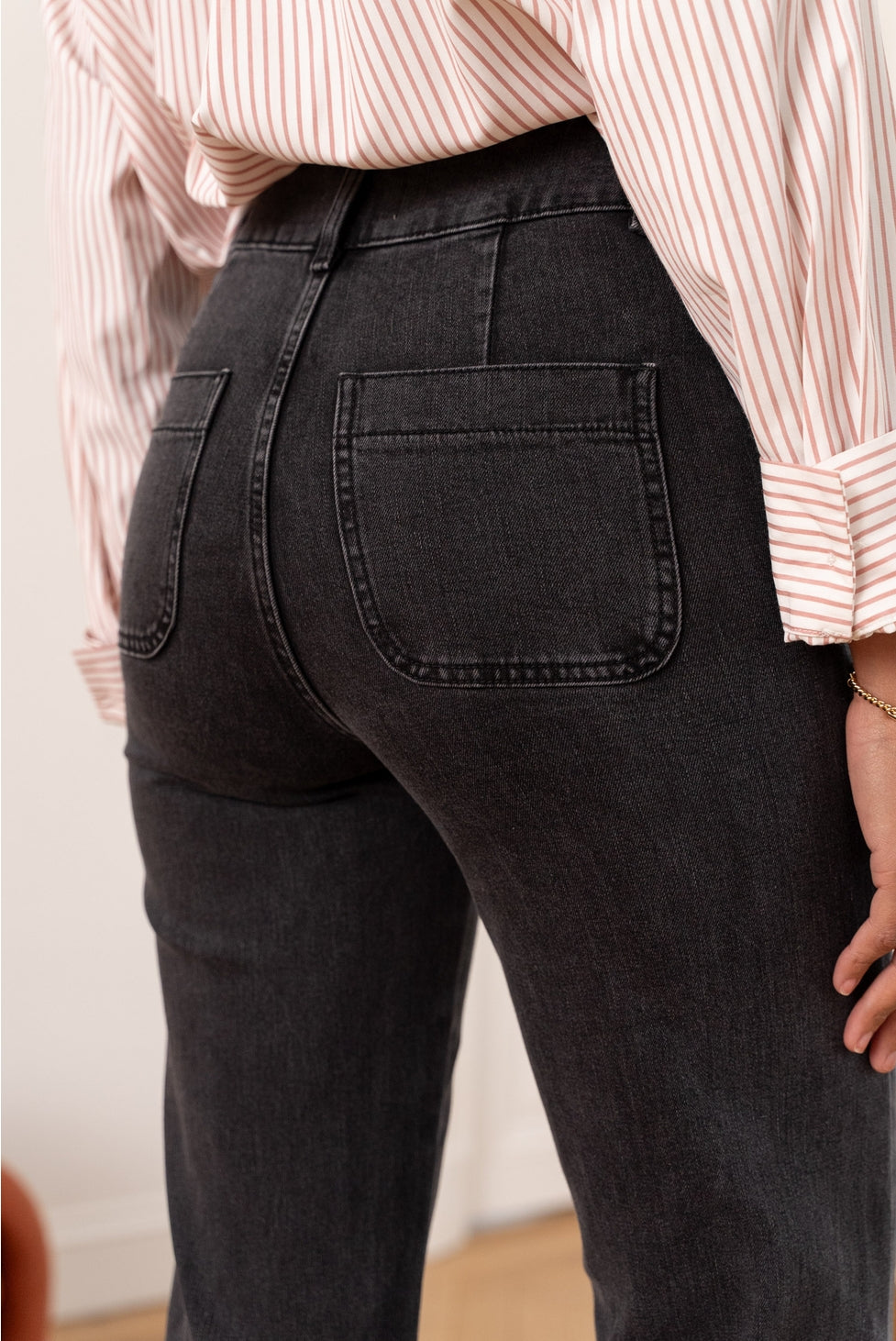 Elena Flare Charcoal Wash Jeans
