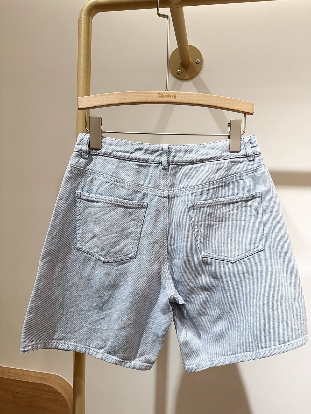 Lilla Embroidered Denim Shorts | Light Blue