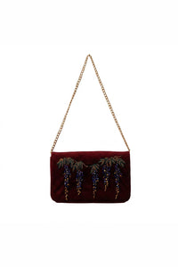 Wisteria Wine Embellished Bag