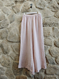 Wide Leg Linen Trousers