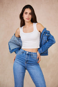 Women's Denim Jacket | Navy Wash