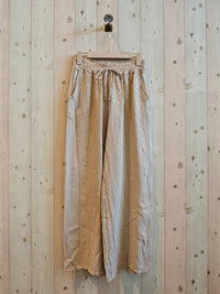 Linen Trousers with Elasticated Waist