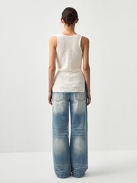 CUBIC Paperfeel V-Neck Tank Top