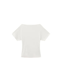 CUBIC Lyocell Blend Off-Shoulder Fitted Top
