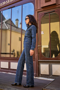 Women's denim jumpsuit (long sleeve) - ANA & LUCY