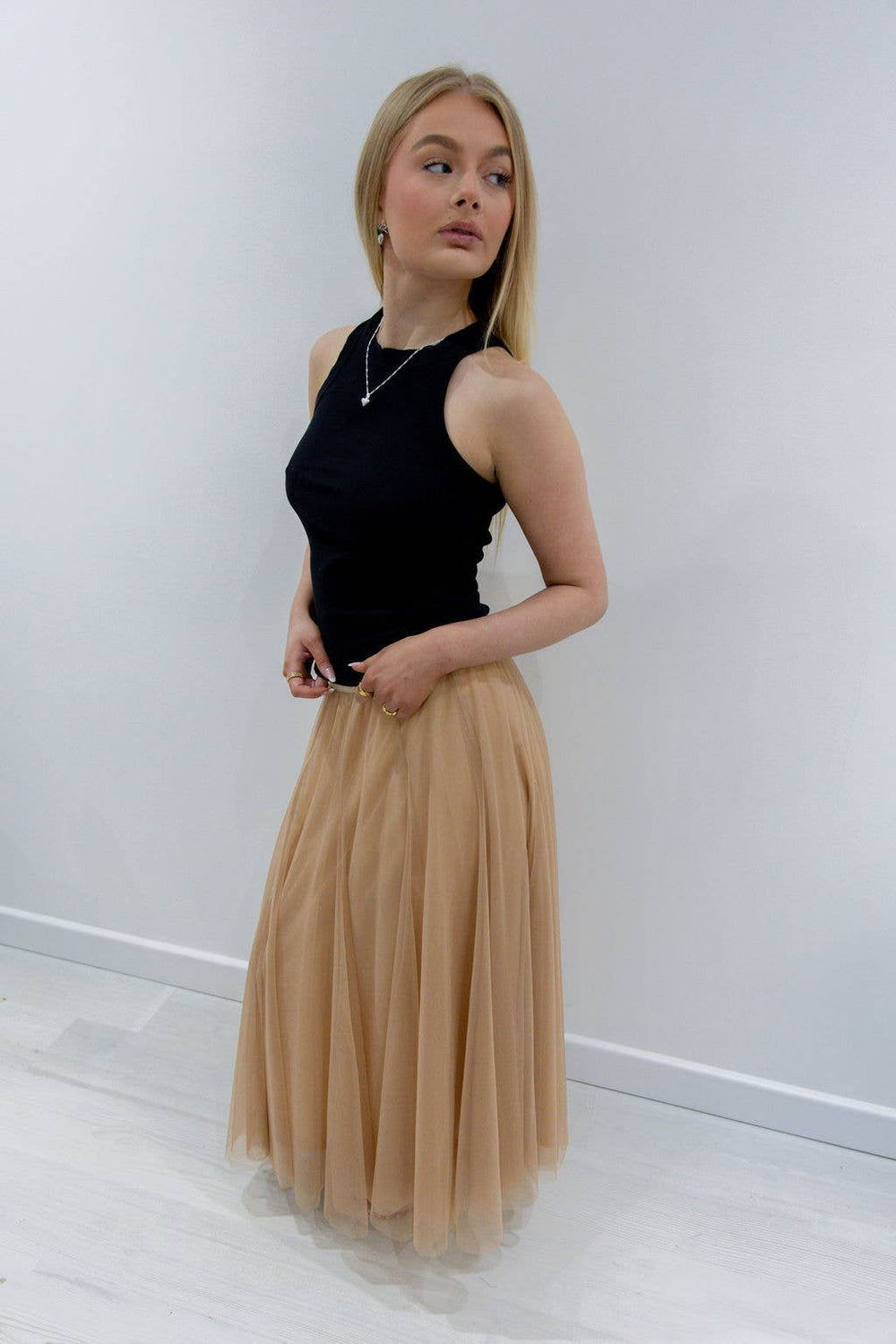 Tulle Layer Skirt in Caramel