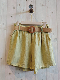 Linen Shorts with Belt