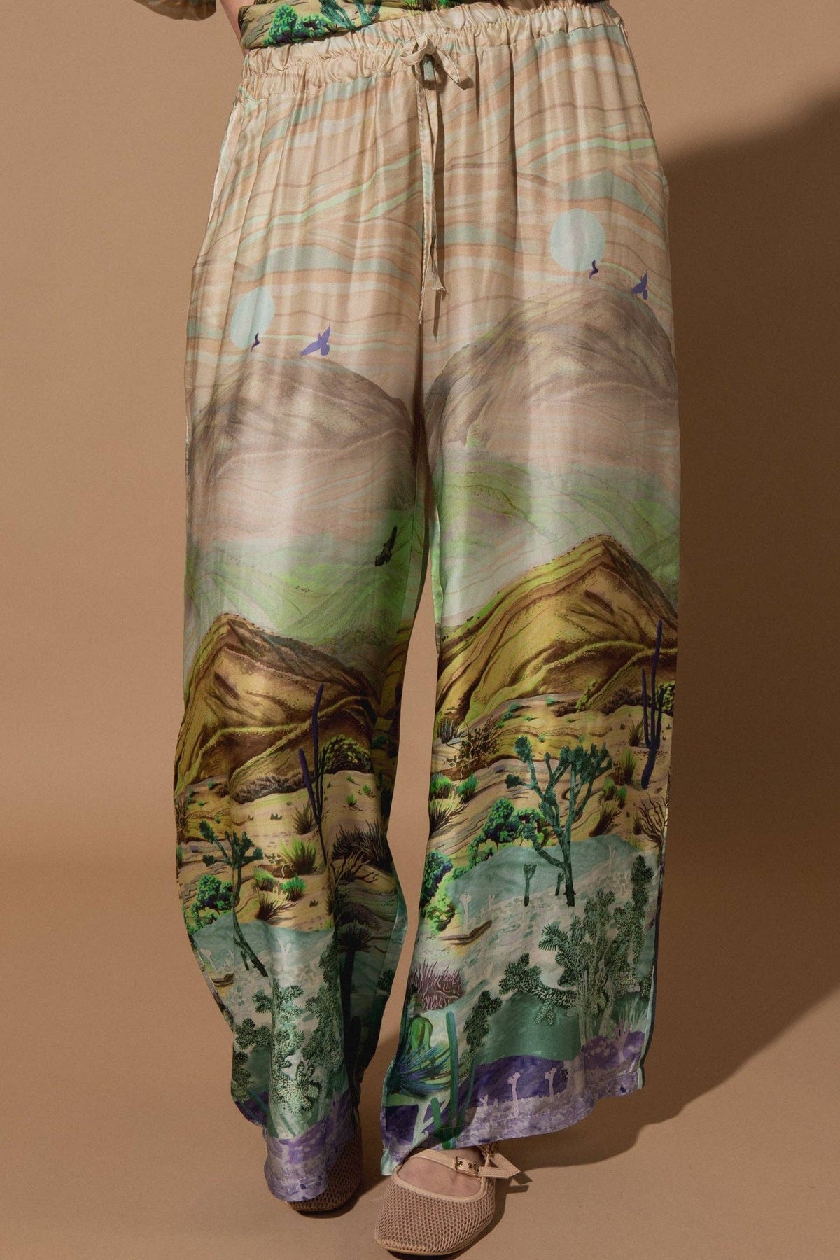 Cactus Print Silk Set