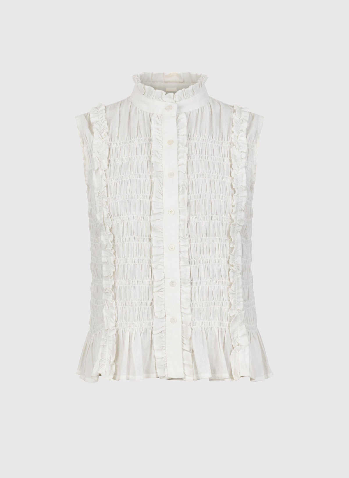Sloane Sleeveless Shirt | White