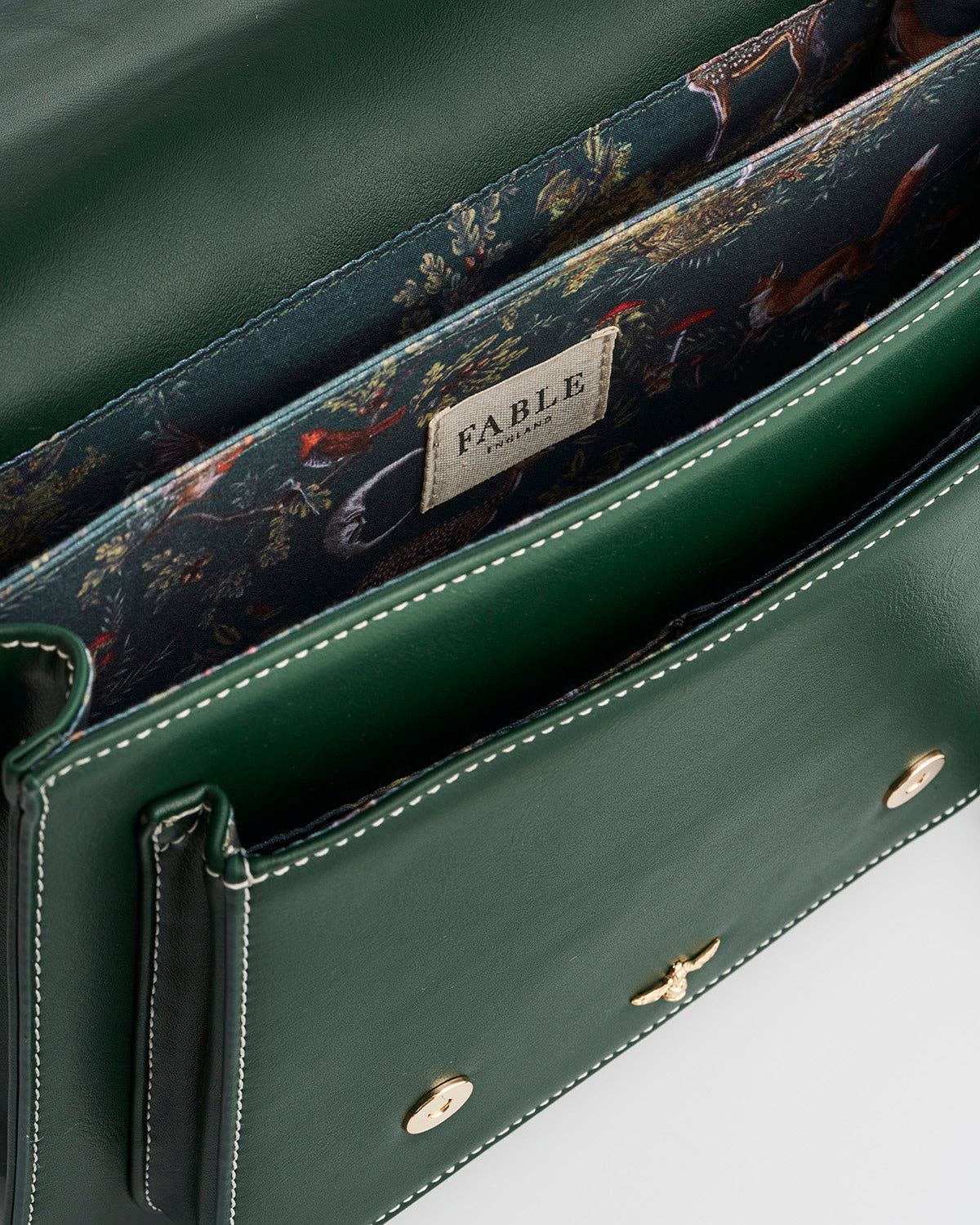 Into the Woods Green Classic Satchel