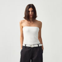 Sculpted Textured Fitted Knit Top