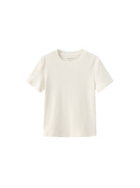 C BY CUBIC Crew Neck Short-Sleeve T-Shirt | White