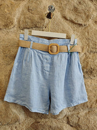 Linen Shorts with Belt