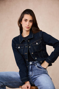 Women's Denim Jacket | Navy Wash