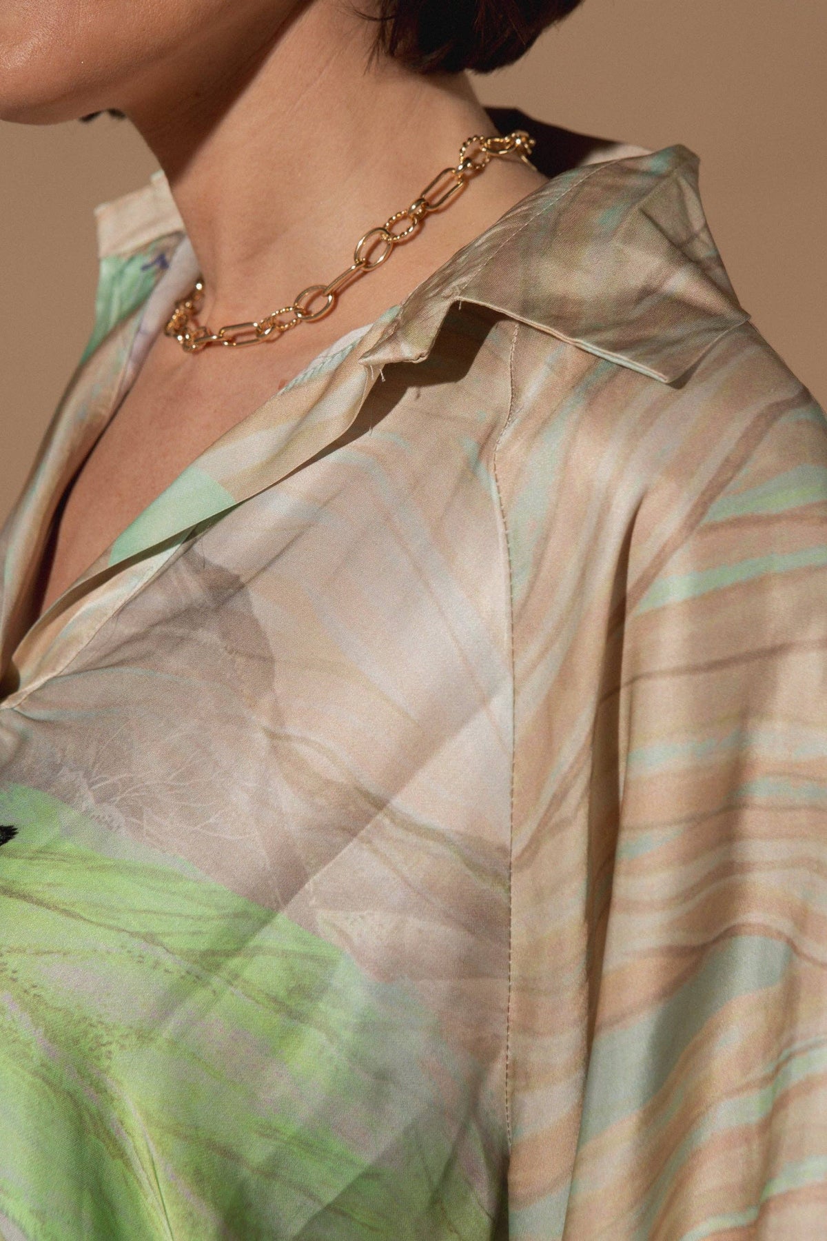 Cactus Print Silk Set
