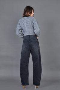 Louisa Barrel Jeans | Charcoal Grey