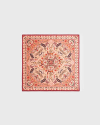 Folksy Fox Tales Peach Square Scarf