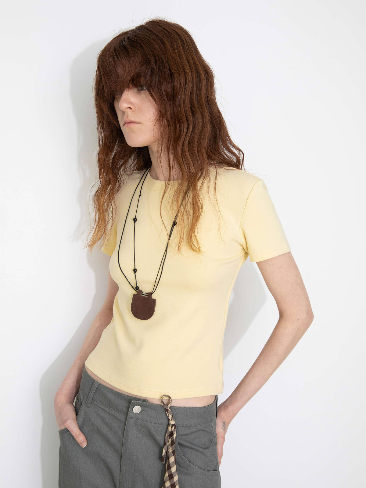 C BY CUBIC Crew Neck Short-Sleeve T-Shirt | Butter Yellow