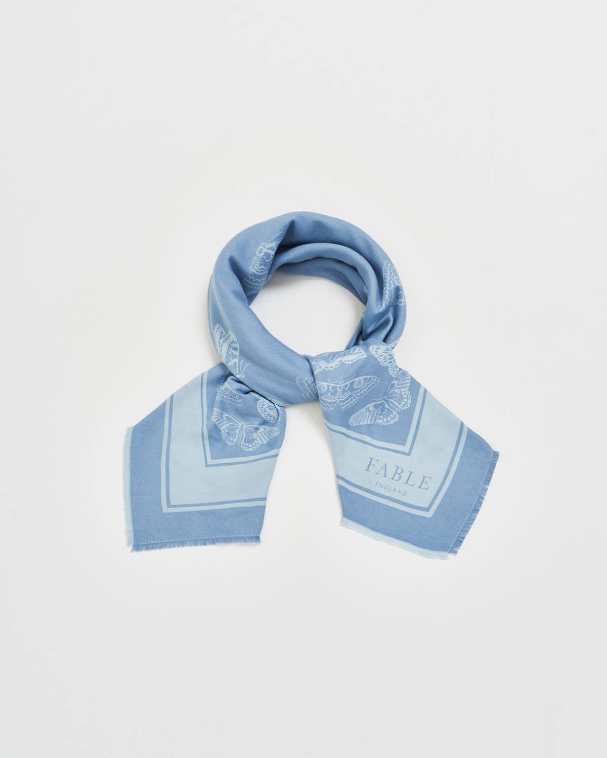 Butterfly Blue Jacquard Scarf