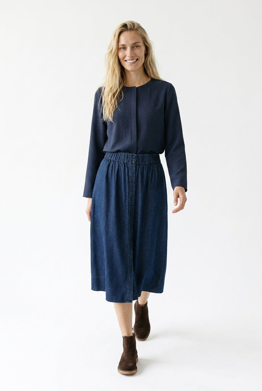 Flox Denim Skirt | Denim