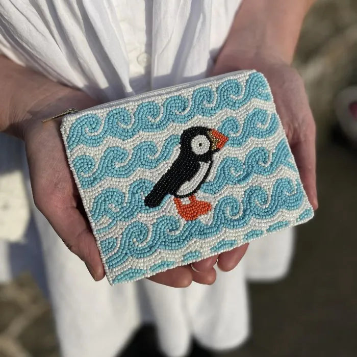 Puffin Beaded Purse