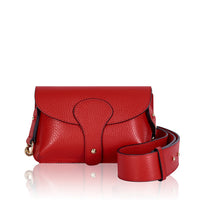 Wide Strap Cross Body Flap Leather Bag
