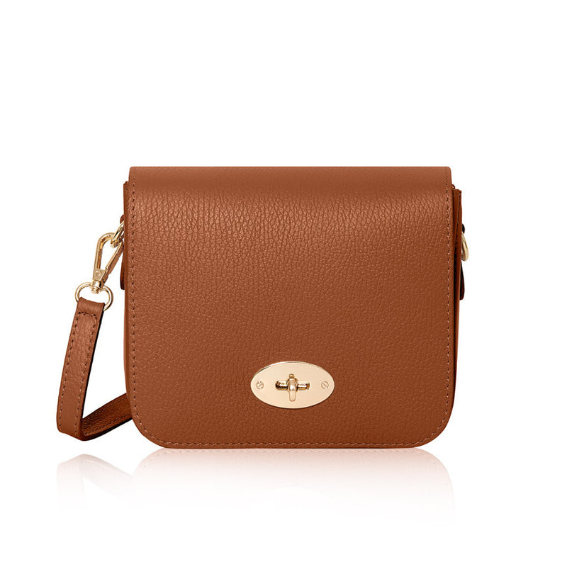 Leather Flap Cross Body Bag