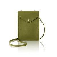 Leather Flap over Handbag with Long Strap