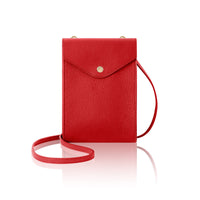 Leather Flap over Handbag with Long Strap