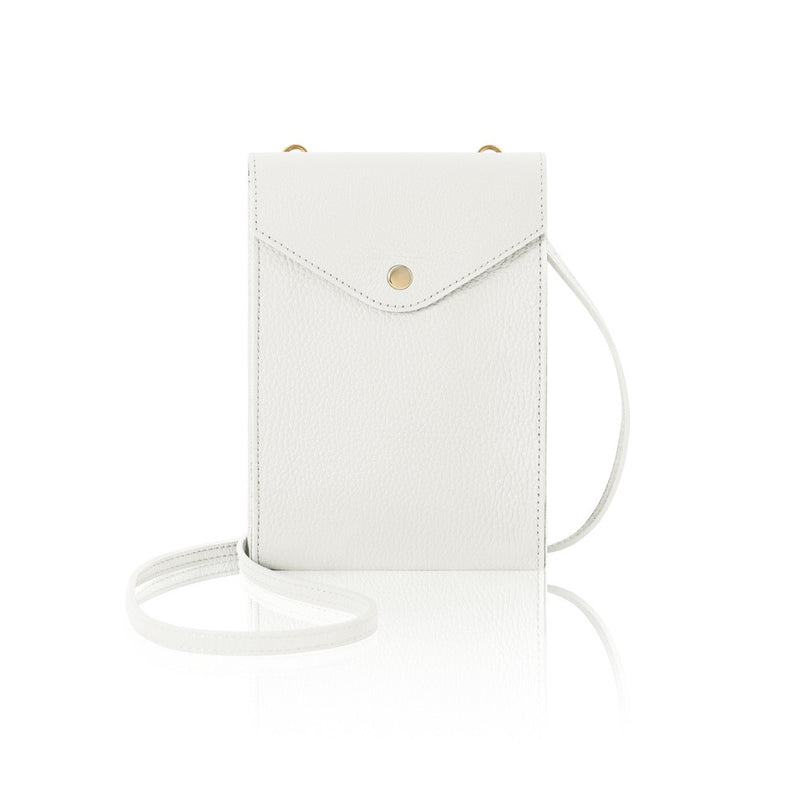 Leather Flap over Handbag with Long Strap