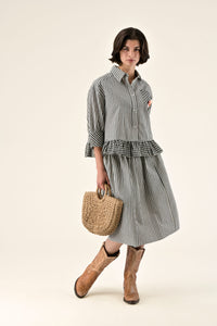 Audine Skirt | Black & Ecru