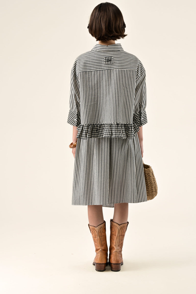 Audine Skirt | Black & Ecru