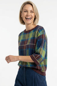 Roma Sweater | Plaid Rum Raison