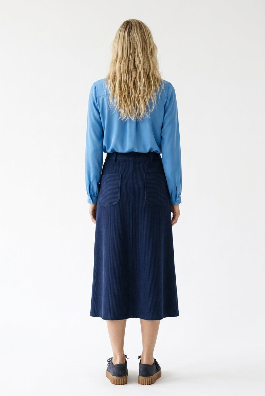 Sabrina Cord Skirt | Navy