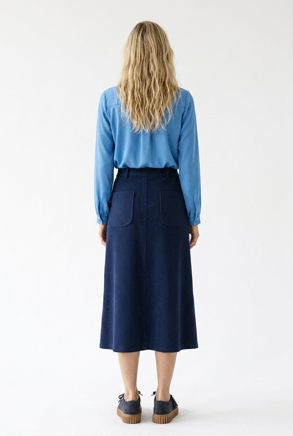 Sabrina Cord Skirt | Navy