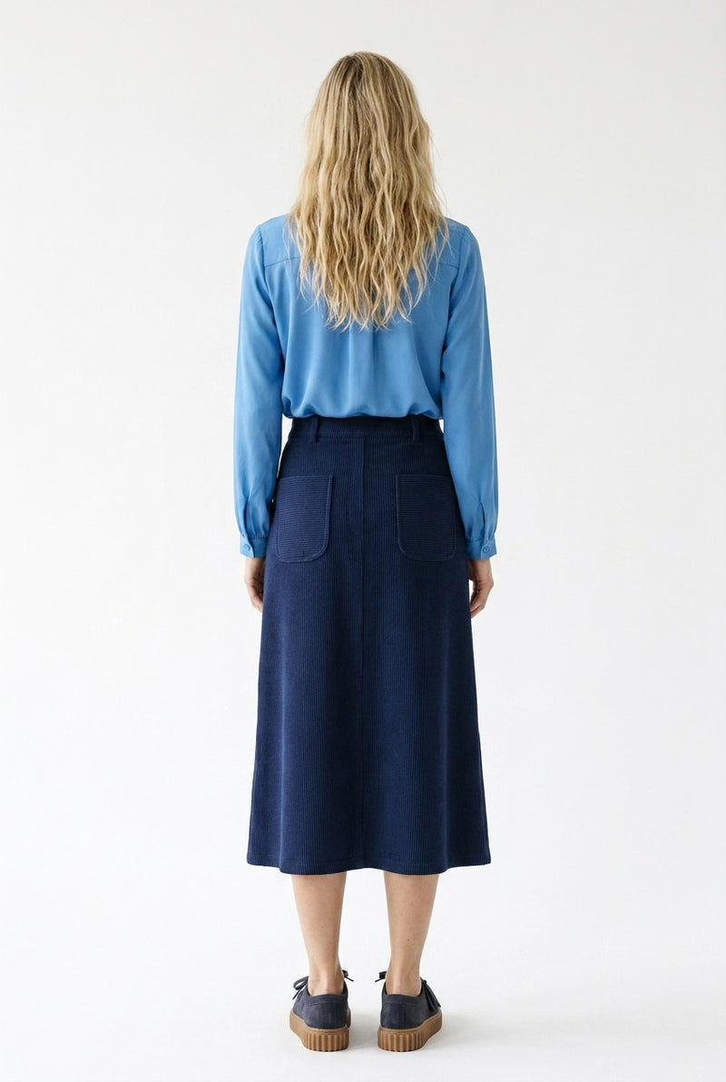 Sabrina Cord Skirt | Navy