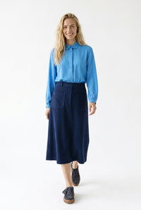 Sabrina Cord Skirt | Navy